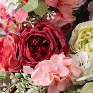 MW55742 Kunstig blomsterbukett Rose Populære Bryllup Centerpieces