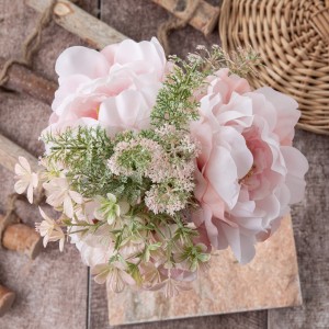 DY1-6157A कृत्रिम फूलों का गुलदस्ता Peony गर्म बिक्री वाली शादी की सजावट