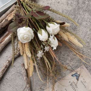 DY1-6368 دسته گل مصنوعی تزئینات جشن واقعی رز