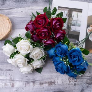 CL86502 Artificial Flower Bouquet Rose Factory Direct ire silk ifuru
