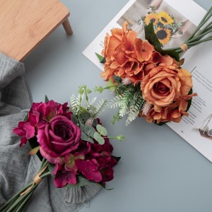 CL04515 ດອກໄມ້ທຽມ Bouquet Rose ຄຸນະພາບສູງຕົບແຕ່ງພັກ
