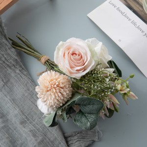 DY1-4042 Μπουκέτο τεχνητού λουλουδιού Τριαντάφυλλο Δημοφιλές προμήθειες γάμου