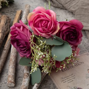 DY1-4062 Букет от изкуствени цветя Роза Популярни сватбени централни елементи