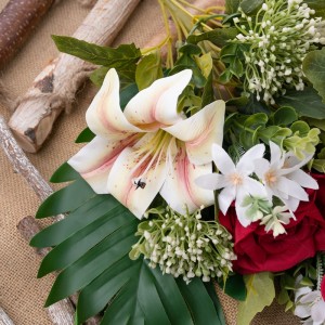 CL81502 Decorazione di nozze da giardino di vendita calda del mazzo del fiore artificiale del giglio