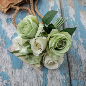 DY1-4549 Dirbtinių gėlių puokštė rožių gamykloje tiesioginis vestuvių prekių pardavimas