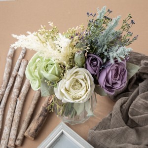 ДИ1-4555 Вештачки цветни букет ружа Висококвалитетна опрема за венчање