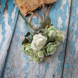 DY1-4598 Букет искусственных цветов розы Реалистичные свадебные украшения