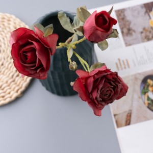 DY1-5115 Rosa de flores artificiales Flores e plantas decorativas de alta calidade