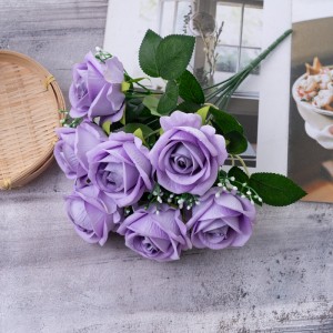 CL86502 Buchet de flori artificiale Trandafiri Vânzare directă din fabrică Flori de mătase