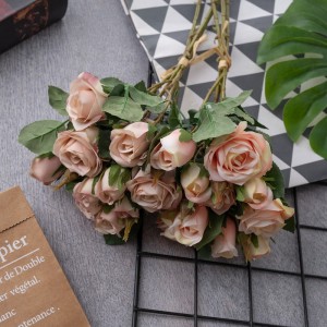 DY1-5784 Bouquet di fiori artificiali Rosa Vendita diretta in fabbrica Fornitura per matrimoni