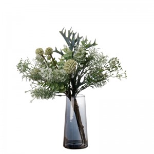 CF01115 Bouquet di sfere di spine di erba artificiale di cornu di cervo Fiori è piante decorativi di novu design