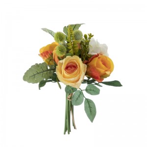 DY1-3225 مصنوعی پھولوں کا گلدستہ گلاب حقیقت پسندانہ شادی کی سجاوٹ