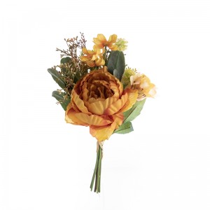 Bouquet de fleurs artificielles pivoines, offre spéciale pour mariage, DY1-4006