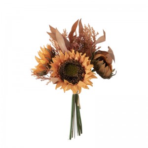 DY1-5325 Kulîlka Artificial Flower Bouquet Sunflower New Design Backdrop Dîwarê Kulîlk