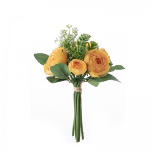DY1-5671 Букет от изкуствени цветя Роза Горещо продаван фон за стена с цветя