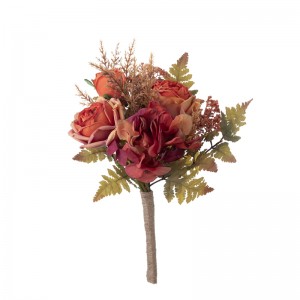 DY1-5883 Artificial Flower Bouquet Rose Factory Direct Sale Silk Flowers