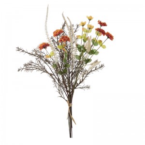 DY1-6402 कृत्रिम फूलको गुच्छा गुलदाउदी तातो बेच्ने फूल भित्ता पृष्ठभूमि
