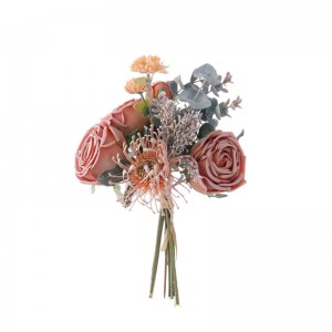 DY1-6570 Artificial Flower Bouquet Rose Hot ere Ogige agbamakwụkwọ ihe ndozi