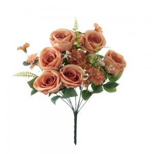 MW55728 Bouquet di fiori artificiali Rosa Fiore decorativo di vendita caldo