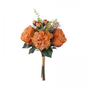MW55749 Букет со вештачко цвеќе Роза Реалистична градинарска свадбена декорација