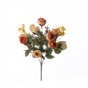 MW57516 Kunstig blomsterbukett Rose Hot Selger Bryllupsdekorasjon
