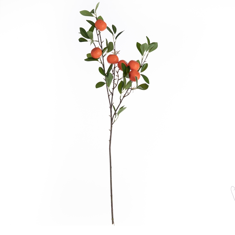 MW76706 Bimë me lule artificiale Portokalli Dekorime realiste festive