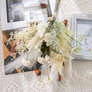 CF01323 Floral Arch Wedding Bouquet fleurs Pour Mariage Artificial Stof Pampas Silk Dandelion Plastic Plant Eva Eucalyptus