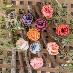 MW07303 گل‌های مصنوعی گل صد تومانی ابریشم برای تزئینات اصلی مهمانی عروس تزئینات خانه