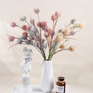 MW09107 ხელოვნური ყვავილი პლასტმასის ფლოკინგი 7 ყვავილის თავიანი დანდელიონის ტოტები გამწვანების სპრეი მაგიდის ცენტრი ყვავილების მოწყობა