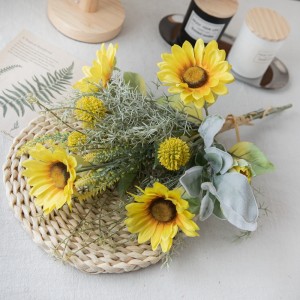 CF01123 Artificial Sunflower Thorn Ball Bouquet New Design Garden Wedding Decoration