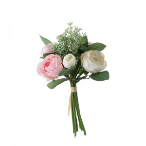 DY1-5671 Ramo de flores artificiales Rosa de gran venda como telón de fondo de parede de flores