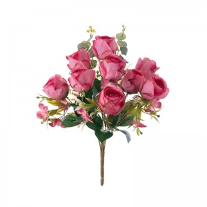 MW31503 Buquê de flores artificiais rosa peças centrais de casamento realistas