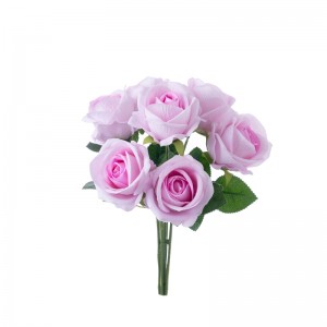 CL86501 Dirbtinių gėlių puokštė rožė Aukštos kokybės gėlių sienos fonas