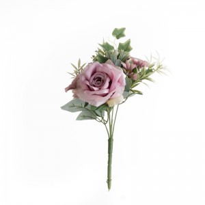 MW55712 Buchet de flori artificiale Trandafir de vânzare fierbinte pentru decorare nuntă