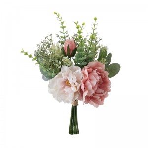 DY1-3834 ດອກໄມ້ທຽມ bouquet Peony ດອກໄມ້ປະດັບທີ່ແທ້ຈິງແລະພືດ
