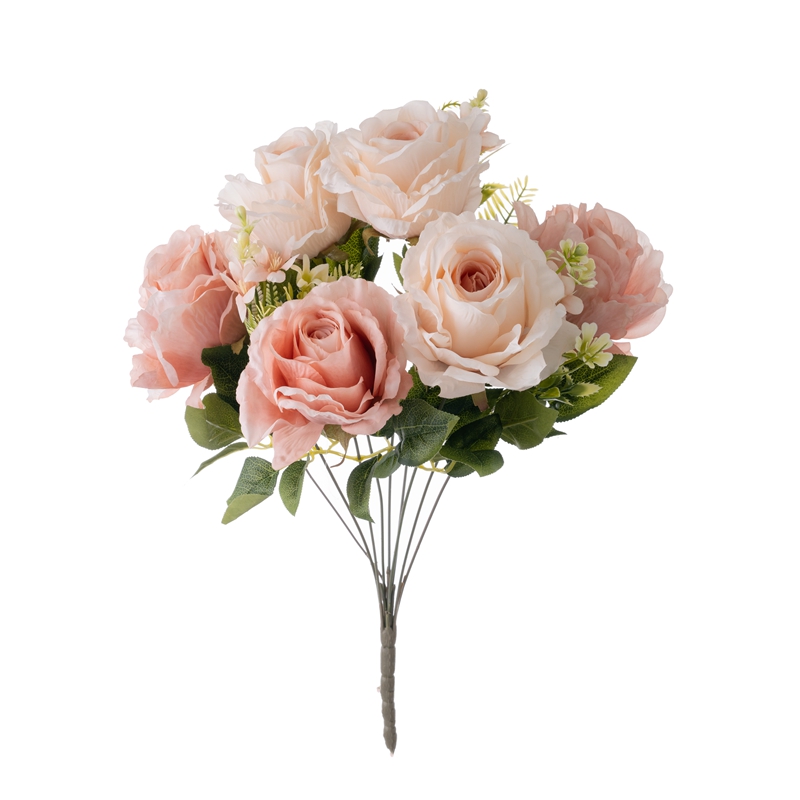 DY1-4989 Artificial Flower Bouquet Rose Sgeadachadh pòsaidh àrd-inbhe
