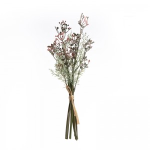 DY1-6081 Лист од растение со вештачко цвеќе Висококвалитетна градинарска свадбена декорација