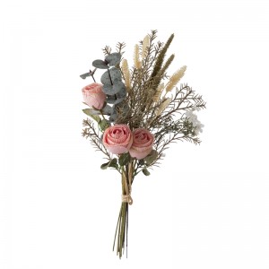 DY1-6370 कृत्रिम फूलों का गुलदस्ता गुलाब थोक रेशम फूल