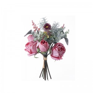 DY1-6405 Ramo de flores artificiales Rosa Flor decorativa de alta calidade