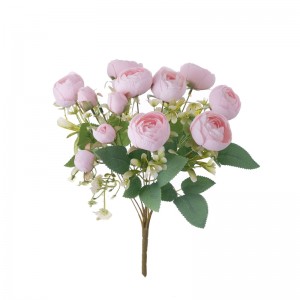 MW31505 Buquê de flores artificiais Camélia Fonte de casamento barata Decoração de casamento