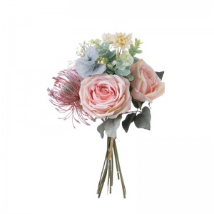 DY1-6570 Kunstig blomsterbukett Rose Hot Selger hage bryllup dekorasjon