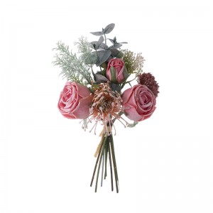 DY1-6621 Künstlicher Blumenstrauß Rose, realistische dekorative Blume