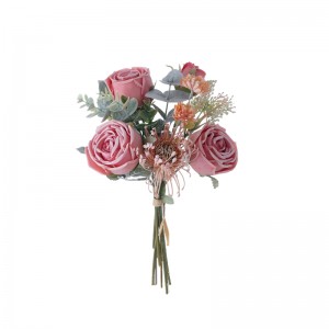 DY1-6623 Bouquet flè atifisyèl Rose bon mache maryaj Centerpieces