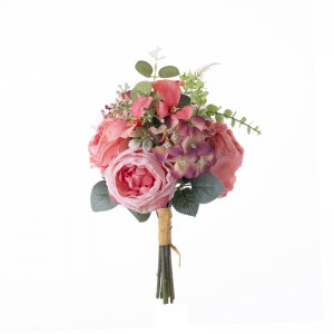 MW55742 कृत्रिम फूलको गुच्छा गुलाब लोकप्रिय विवाह केन्द्रविन्दुहरू