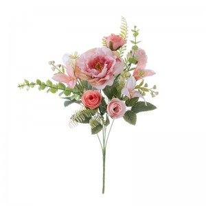 MW55744 Künstlicher Blumenstrauß Rose Großhandel Seidenblumen