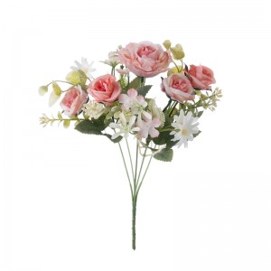 MW55747 Ramo de flores artificiales Rosas Decoraciones festivas baratas