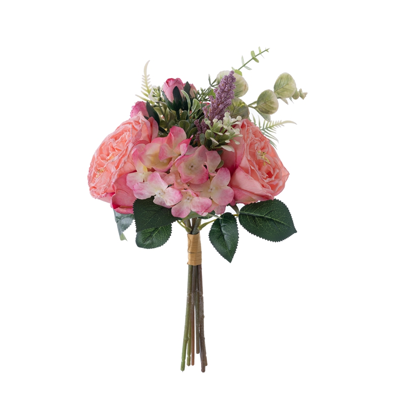 MW55749 Bouquet flè atifisyèl Rose reyalis dekorasyon maryaj jaden