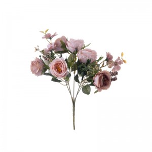 Flores de seda vendedoras calientes de Rose del ramo de la flor artificial MW57510