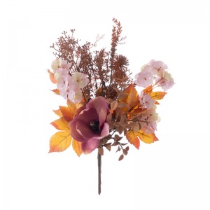 CL62511 Bouquet di fiori artificiali Magnolia Fornitura di matrimoniu di alta qualità