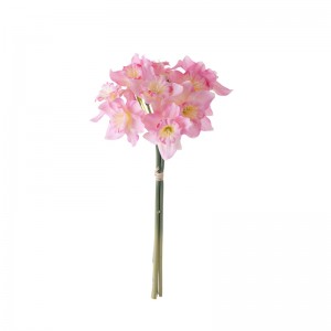 CL77522 ดอกไม้ประดิษฐ์ช่อดอกไม้แดฟโฟดิลโรงงานขายตรงดอกไม้ตกแต่ง